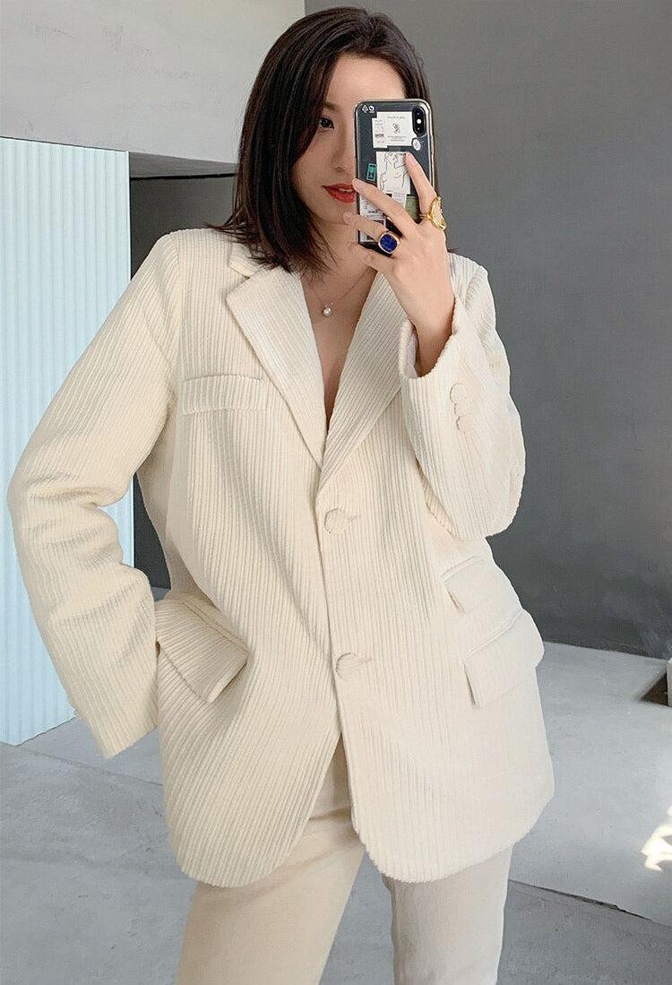 Litlookz Studio Light Academia Corduroy Blazer