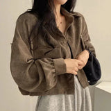 Litlookz Studio Light Academia Cropped Corduroy Jacket, view 4