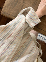 Litlookz Studio Light Academia Striped Shirt, view 6