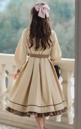 Litlookz Studio Light Academia Uniform Midi Dress, view 2