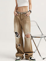 Litlookz Studio Light Wash Low Rise Ripped Jeans, view 2