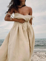 Litlookz Studio Linen Midi Dress, view 3