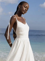 Litlookz Studio Linen Midi Dress, view 5