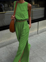 Litlookz Studio Linen Top & Pants Two Piece Set, view 4