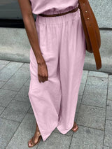 Litlookz Studio Linen Top & Pants Two Piece Set, view 6