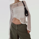 Litlookz Studio Long Sleeve Fishnet Top, view 2