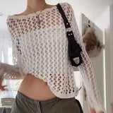 Litlookz Studio Long Sleeve Fishnet Top, view 3