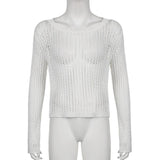 Litlookz Studio Long Sleeve Fishnet Top, view 4