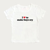 Litlookz Studio Love To Make Boys Cry Tee, view 3