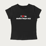 Litlookz Studio Love To Make Boys Cry Tee, view 4