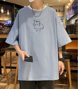 Litlookz Studio Lying Cat Drop Shoulder Tee, view 5