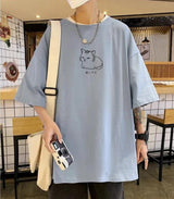 Litlookz Studio Lying Cat Drop Shoulder Tee, view 6