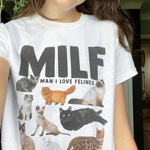 Litlookz Studio Man I Love Felines Tee