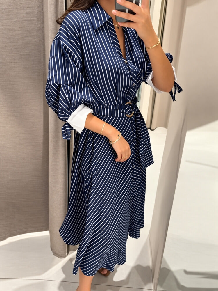 Litlookz Studio Marseille Stripe Midi Dress