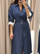 Litlookz Studio Marseille Stripe Midi Dress, view 2