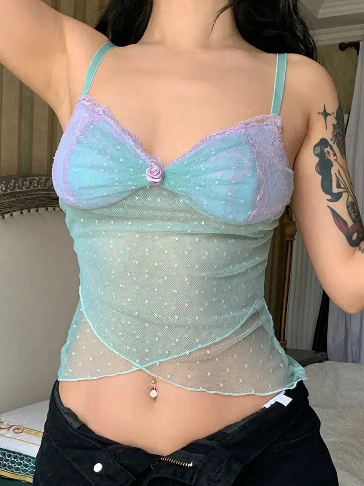 Litlookz Studio Mermaid Sheer Mesh Top