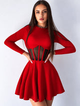Litlookz Studio Mesh Corset Mini Dress, view 3