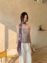 Litlookz Studio Mesh Layered Tube Top, view 2