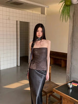 Litlookz Studio Mesh Layered Tube Top, view 4