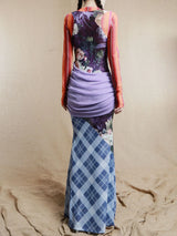 Litlookz Studio Mesh Patchwork Maxi Dress, view 2