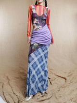 Litlookz Studio Mesh Patchwork Maxi Dress, view 3