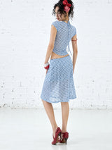Litlookz Studio Mesh Polka Dot Midi Skirt & Top, view 2