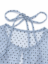 Litlookz Studio Mesh Polka Dot Midi Skirt & Top, view 6