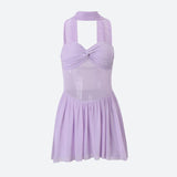 Litlookz Studio Mesh Strapless Mini Dress, view 5
