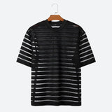 Litlookz Studio Mesh Striped Sheer Top, view 3