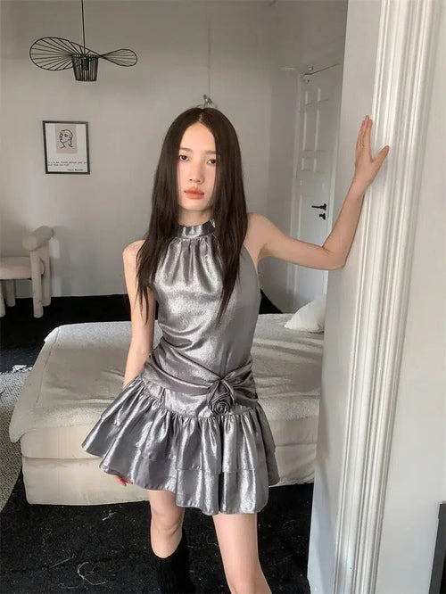 Litlookz Studio Metallic Mini Dress