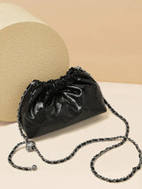 Litlookz Studio Metallic Ruched Bag, view 4