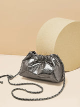 Litlookz Studio Metallic Ruched Bag, view 5
