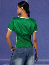 Litlookz Studio Mexico Ruched Jersey Top, view 2