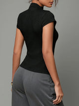 Litlookz Studio Mock Neck Button Top, view 2