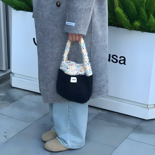 Litlookz Studio Multicolor Knitted Bucket Bag