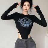 Litlookz Studio Mythology Figure Printed Bodysuit, view 4