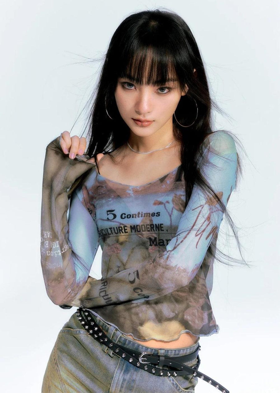 Litlookz Studio Nature Mesh Top
