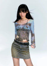 Litlookz Studio Nature Mesh Top, view 3