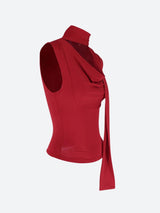 Litlookz Studio Neck Tie Tank Top, view 6