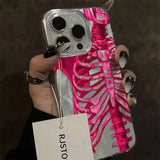 Litlookz Studio Neon Skeleton Silver Phone Case, view 4