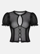 Litlookz Studio Noir Sheer Blouse, view 3