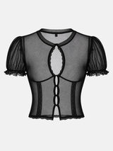 Litlookz Studio Noir Sheer Blouse, view 4