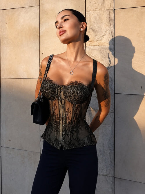 Litlookz Studio Noir Sheer Corset Top