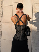 Litlookz Studio Noir Sheer Corset Top, view 2