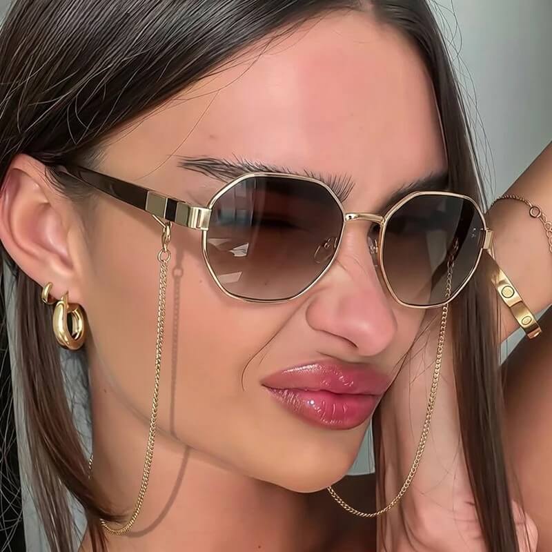 Litlookz Studio Octagonal Chain Sunglasses