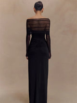 Litlookz Studio Off Shoulder Cut Out Maxi Dress, view 6