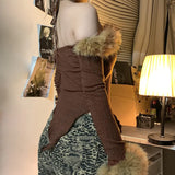 Litlookz Studio Off Shoulder Faux Fur Top, view 3
