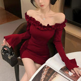 Litlookz Studio Off Shoulder Ruffle Mini Dress, view 3