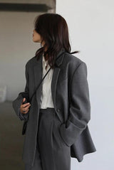 Litlookz Studio Office Style Wide Shoulder Classy Blazer, view 2