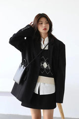 Litlookz Studio Office Style Wide Shoulder Classy Blazer, view 5